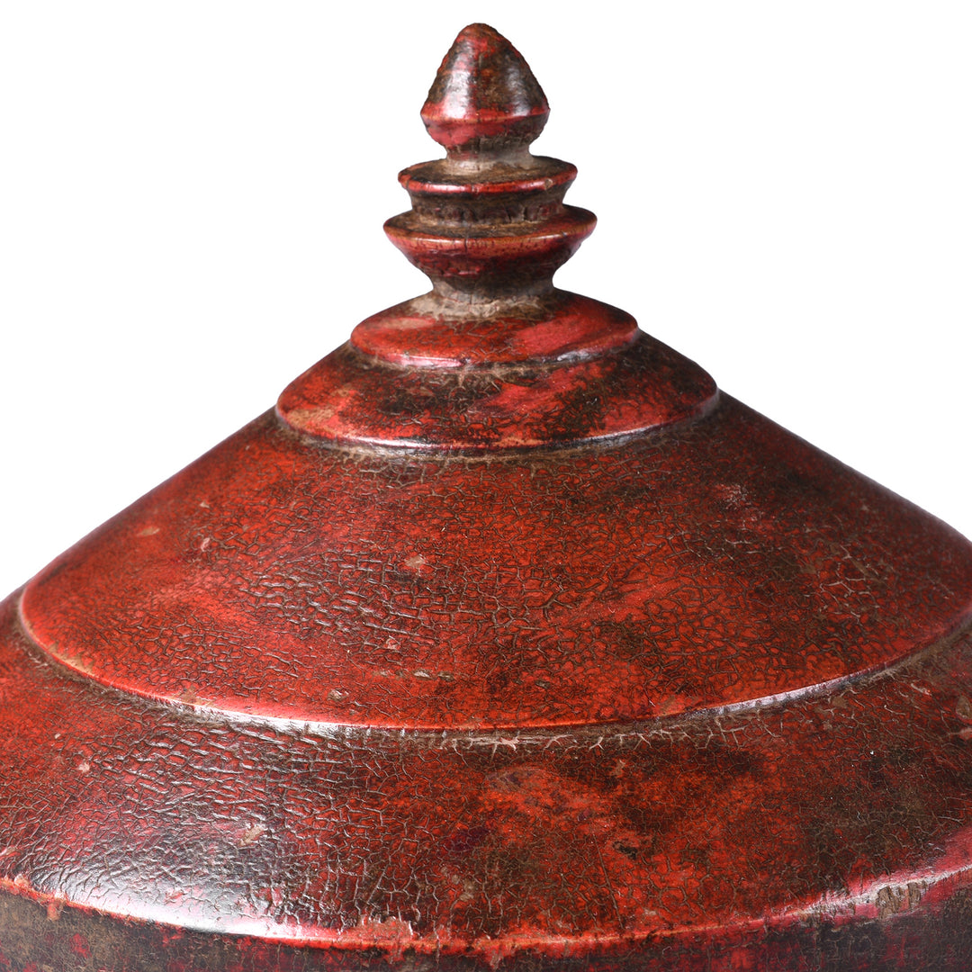 Detail From Lacquer Pot From Uttar Pradesh | Indigo Antiques