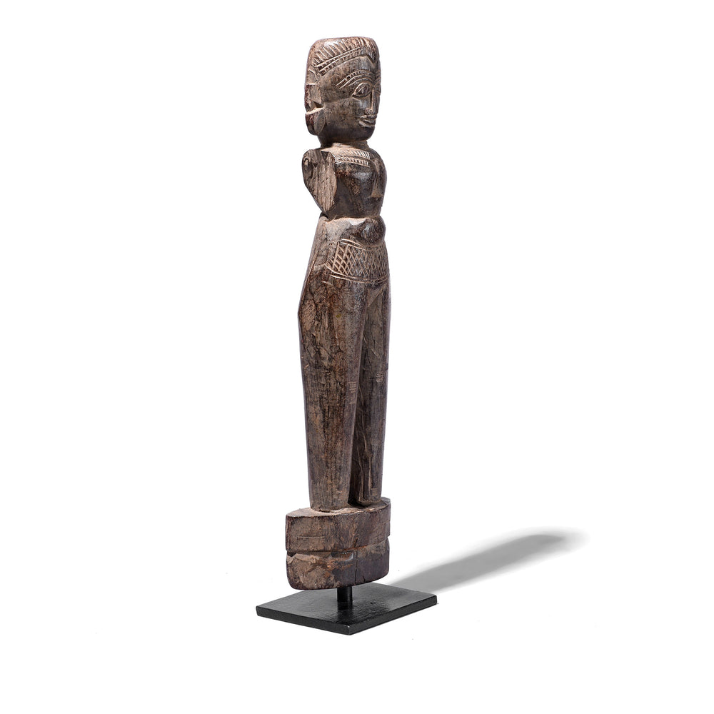 Angled View Of Antique Indian Laxshmi Bommai Doll | Indigo Antiques