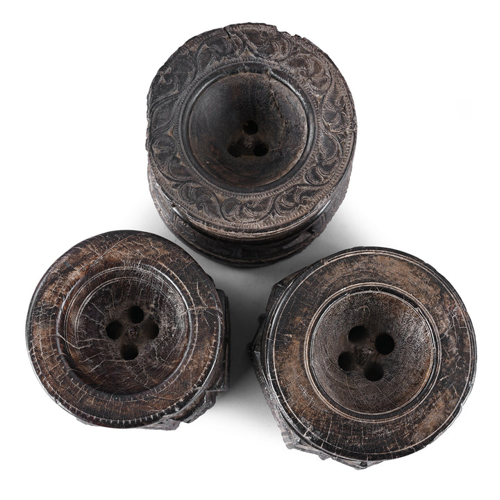 Top Down View Of Antique South Indian Rosewood Seed Drill | Indigo Antiques