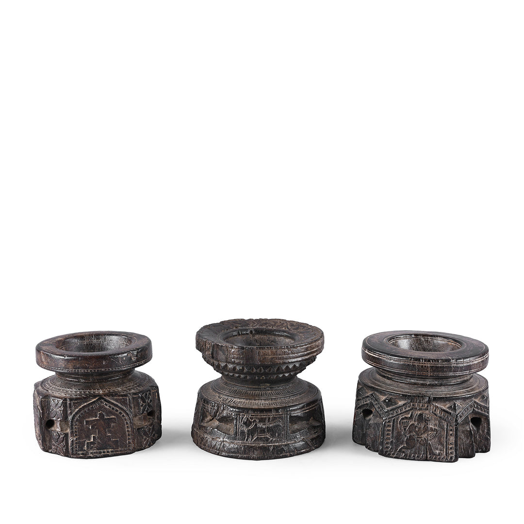 Group Of Antique South Indian Rosewood Seed Drills | Indigo Antiques