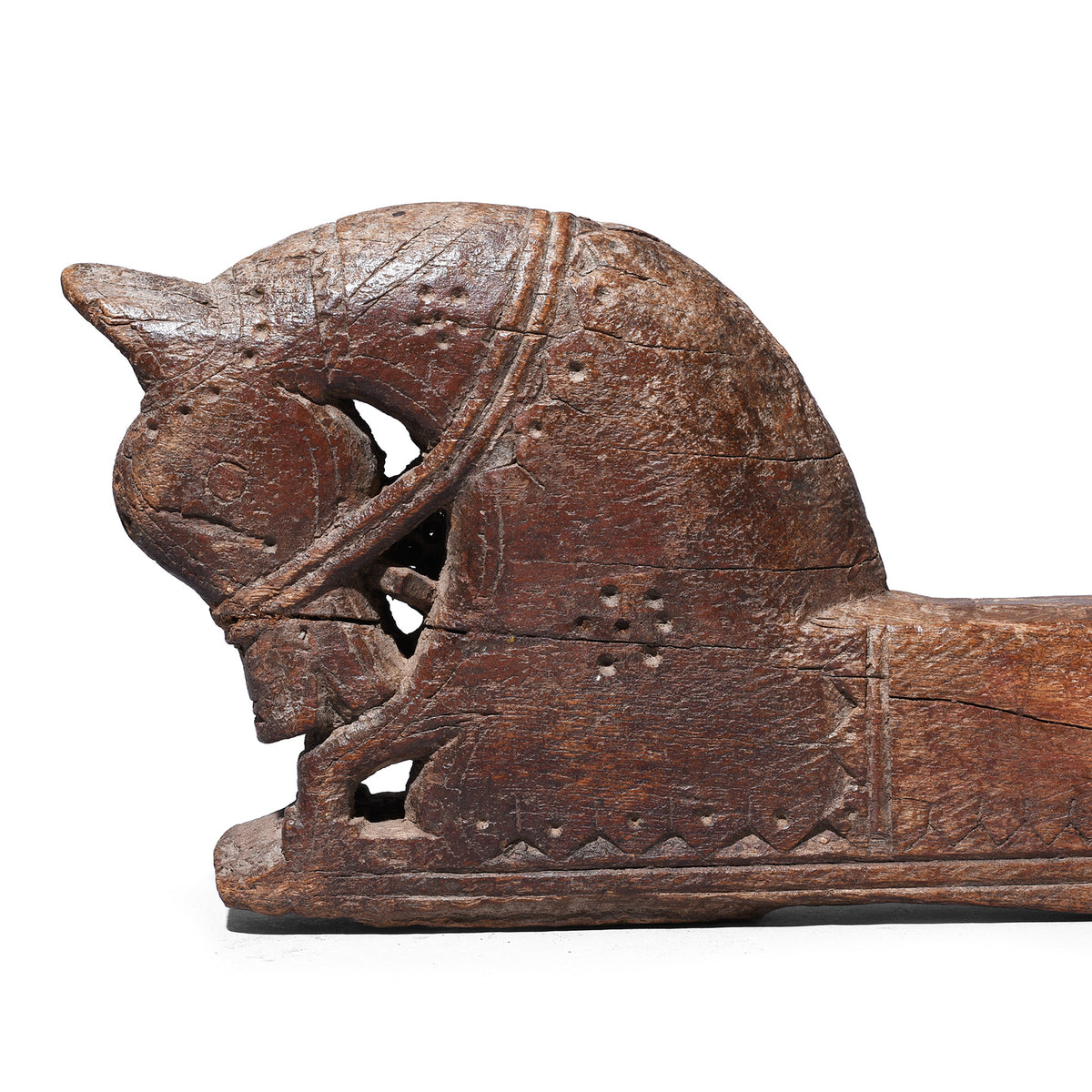 Detail From Antique Indian Horse Khunti Turban Hanger | Indigo Antiques