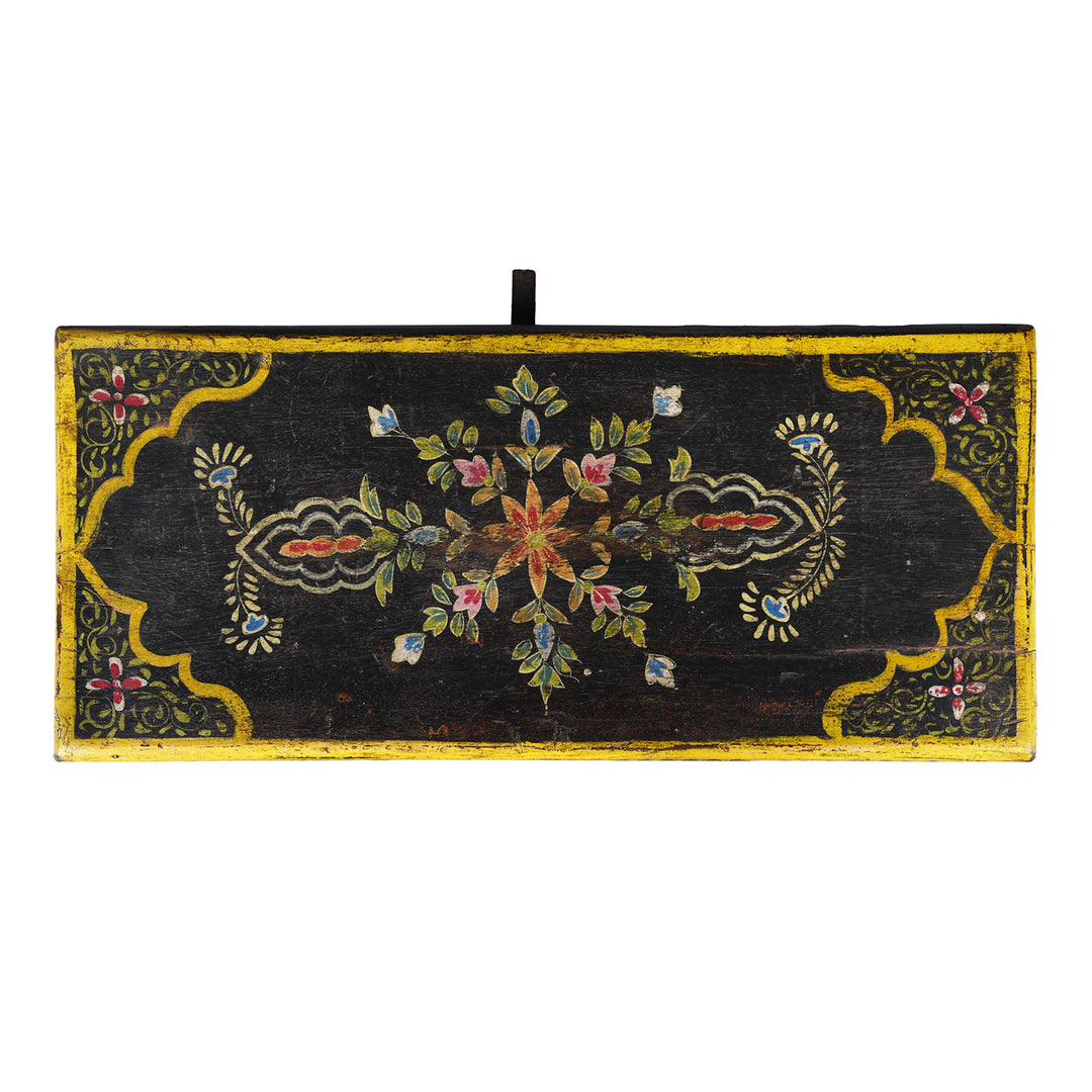 Top Down View Of Antique Indian Painted Chest From Rajasthan | Indigo Antiques
