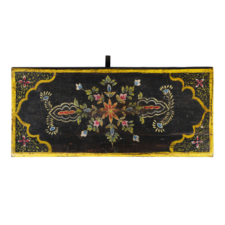 Top Down View Of Antique Indian Painted Chest From Rajasthan | Indigo Antiques