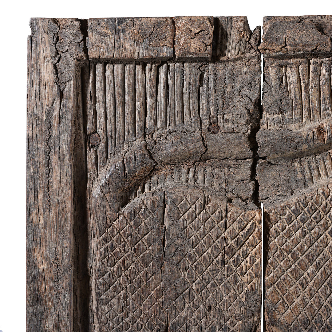 Corner Detail From Antique Terai Tribal Panel | Indigo Antiques