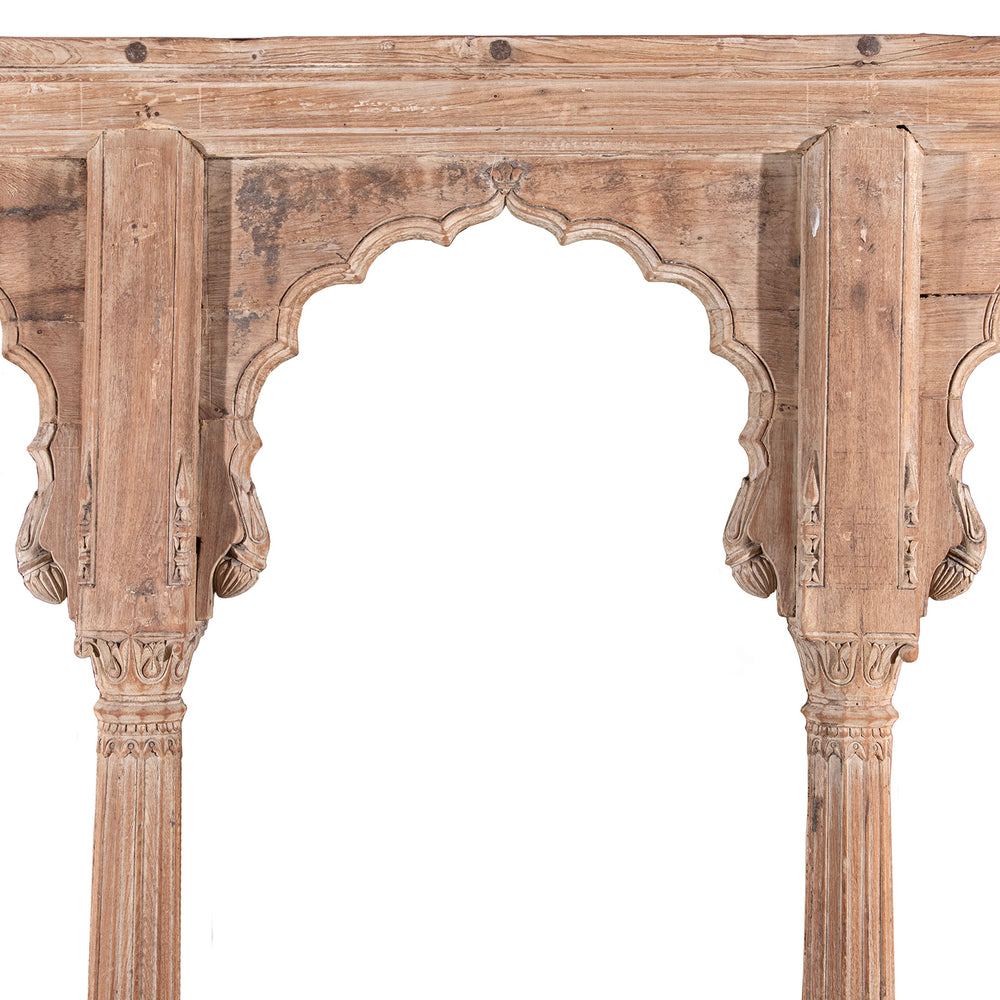 Arch Detail From Double Sided Early 19th Century Indian Teak Mughal Style Archway From Madhya Pradesh | Indigo Antiques