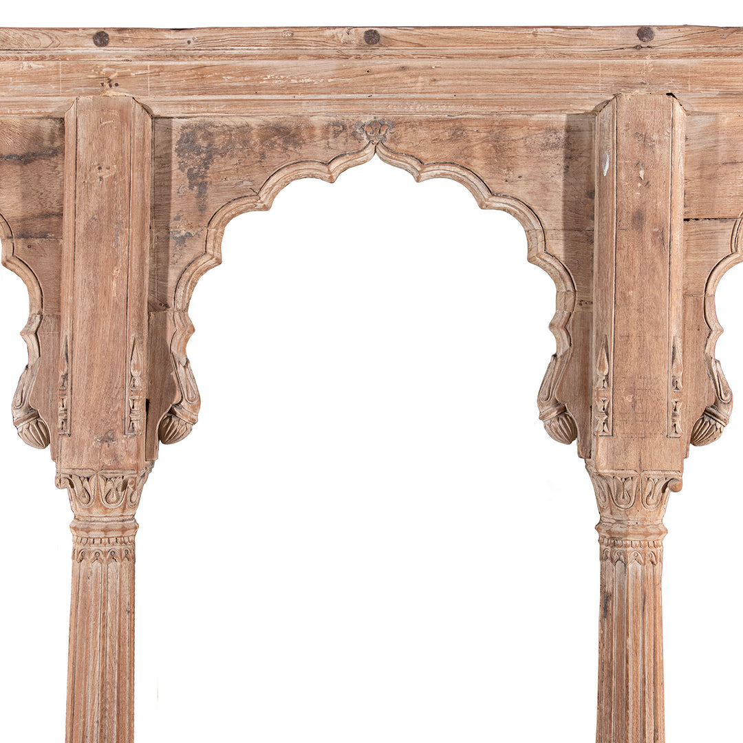 Arch Detail From Double Sided Early 19th Century Indian Teak Mughal Style Archway From Madhya Pradesh | Indigo Antiques