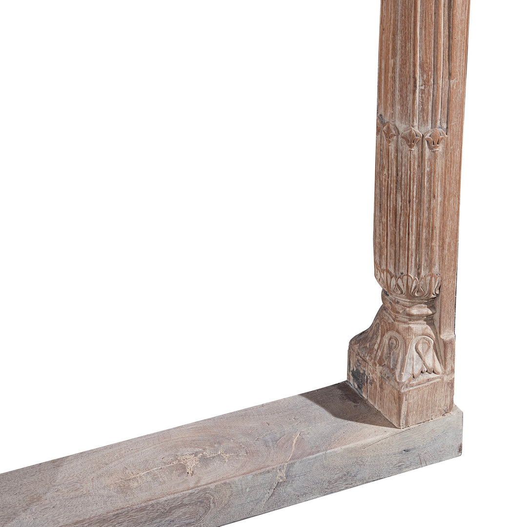 Step Detail From Double Sided Early 19th Century Indian Teak Mughal Style Archway From Madhya Pradesh | Indigo Antiques