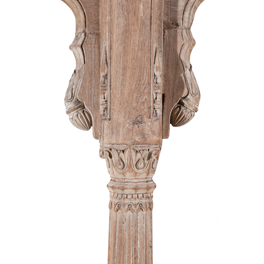 Carving Detail From Double Sided Early 19th Century Indian Teak Mughal Style Archway From Madhya Pradesh | Indigo Antiques