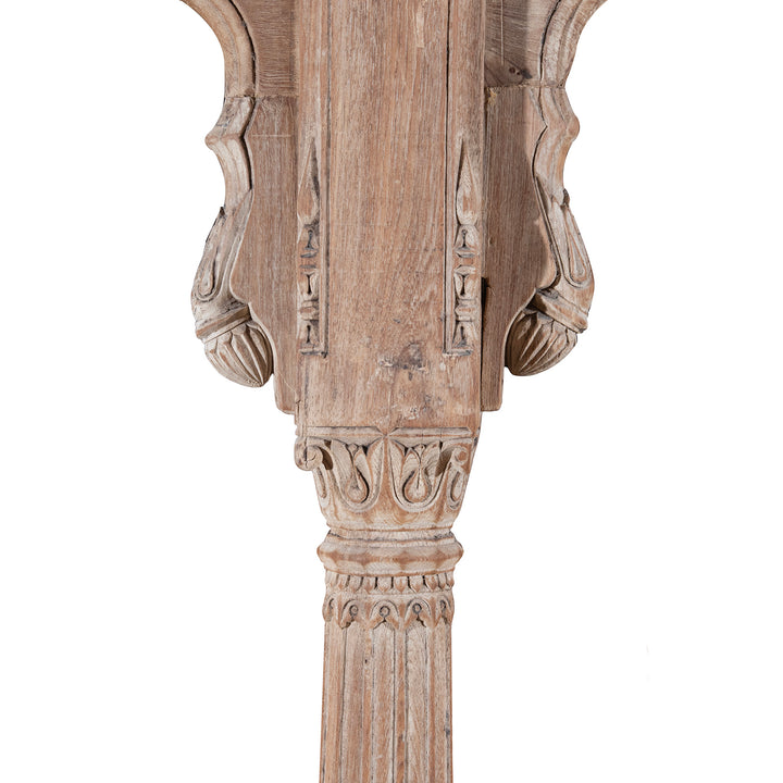 Carving Detail From Double Sided Early 19th Century Indian Teak Mughal Style Archway From Madhya Pradesh | Indigo Antiques
