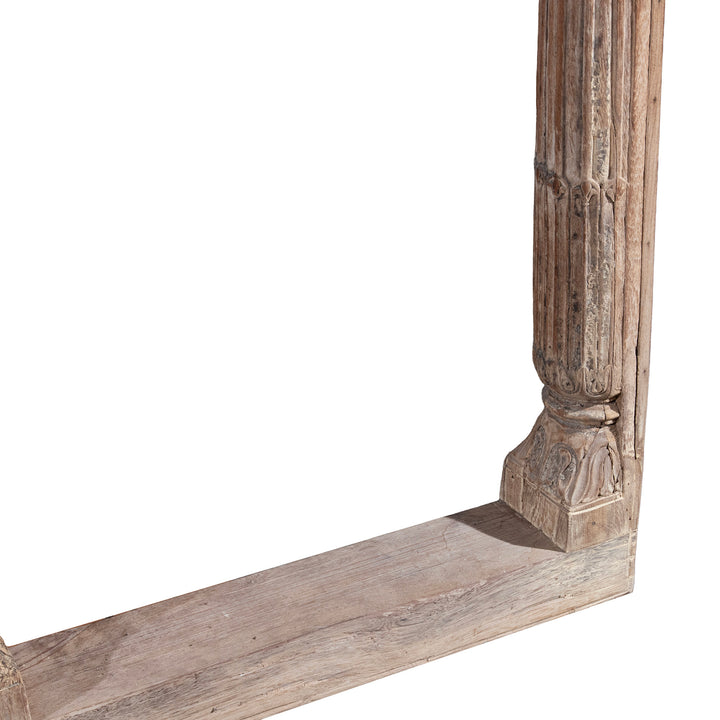 Step Detail From Antique Indian Carved Teak Triple Arch | Indigo Antiques