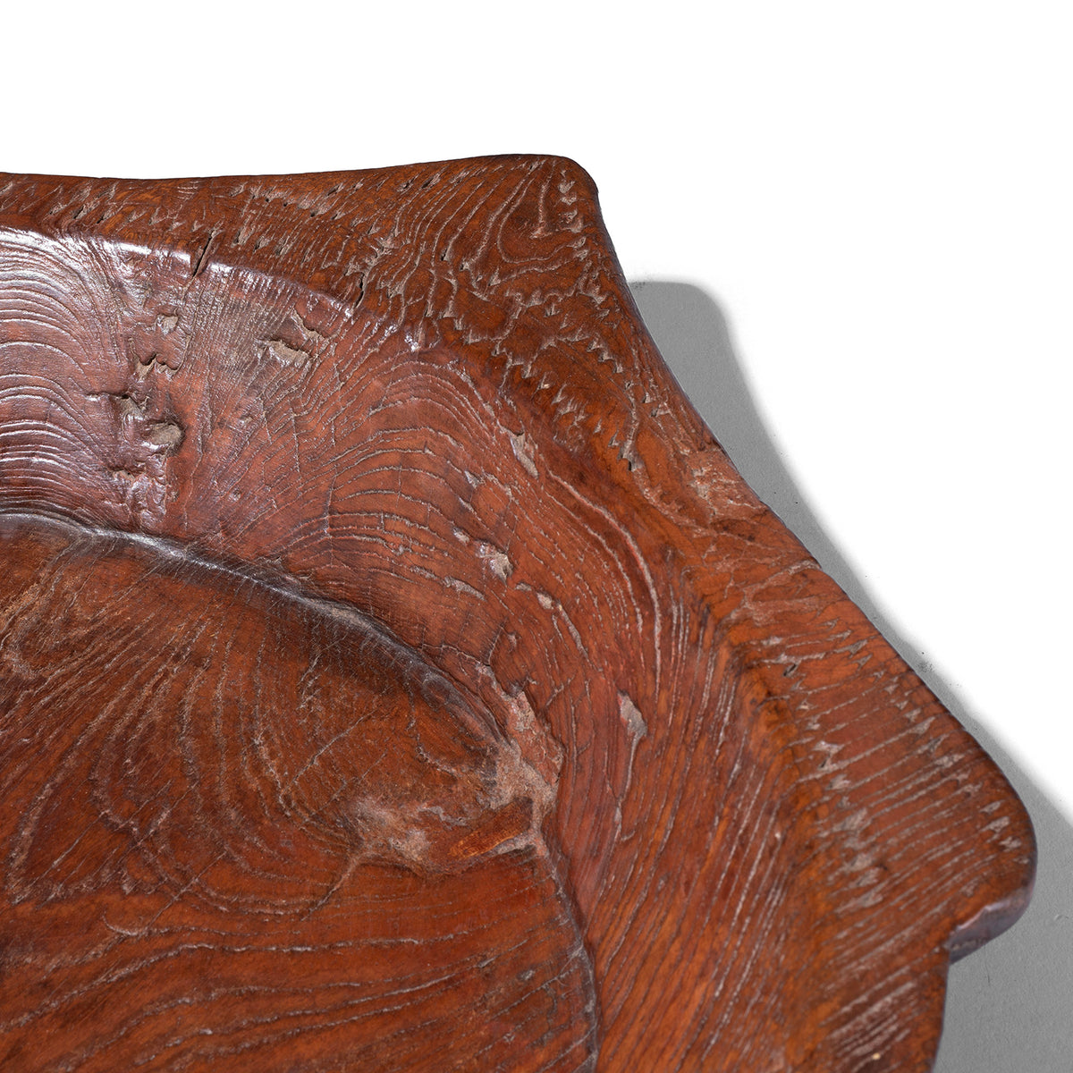 Detail From Antique Teak Parath Bowl Carved In The Form Of A Turtle 19th Century