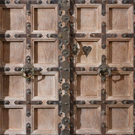 Indian Door & Frame From Himachal Pradesh - 19th Century