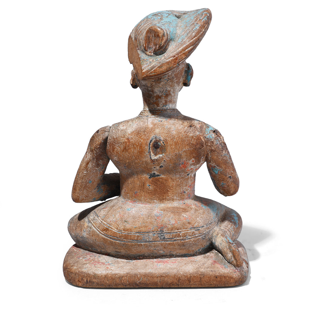 Back Of Antique Carved Gujarati Figure | Indigo Antiques