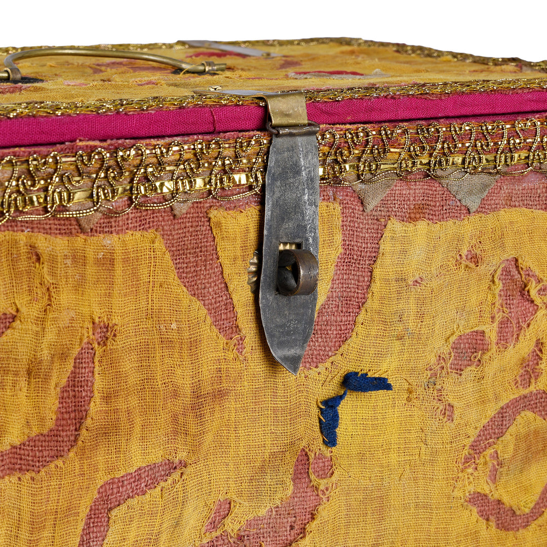 Latch Detail From Rajasthani Vintage Sari Textile Storage Box