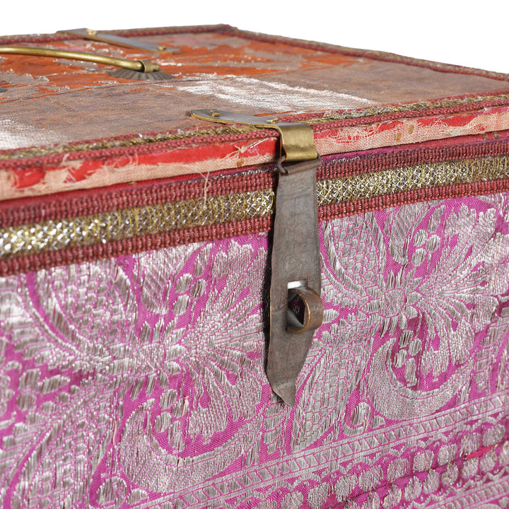 Latch Detail From Rajasthani Vintage Sari Textile Storage Box