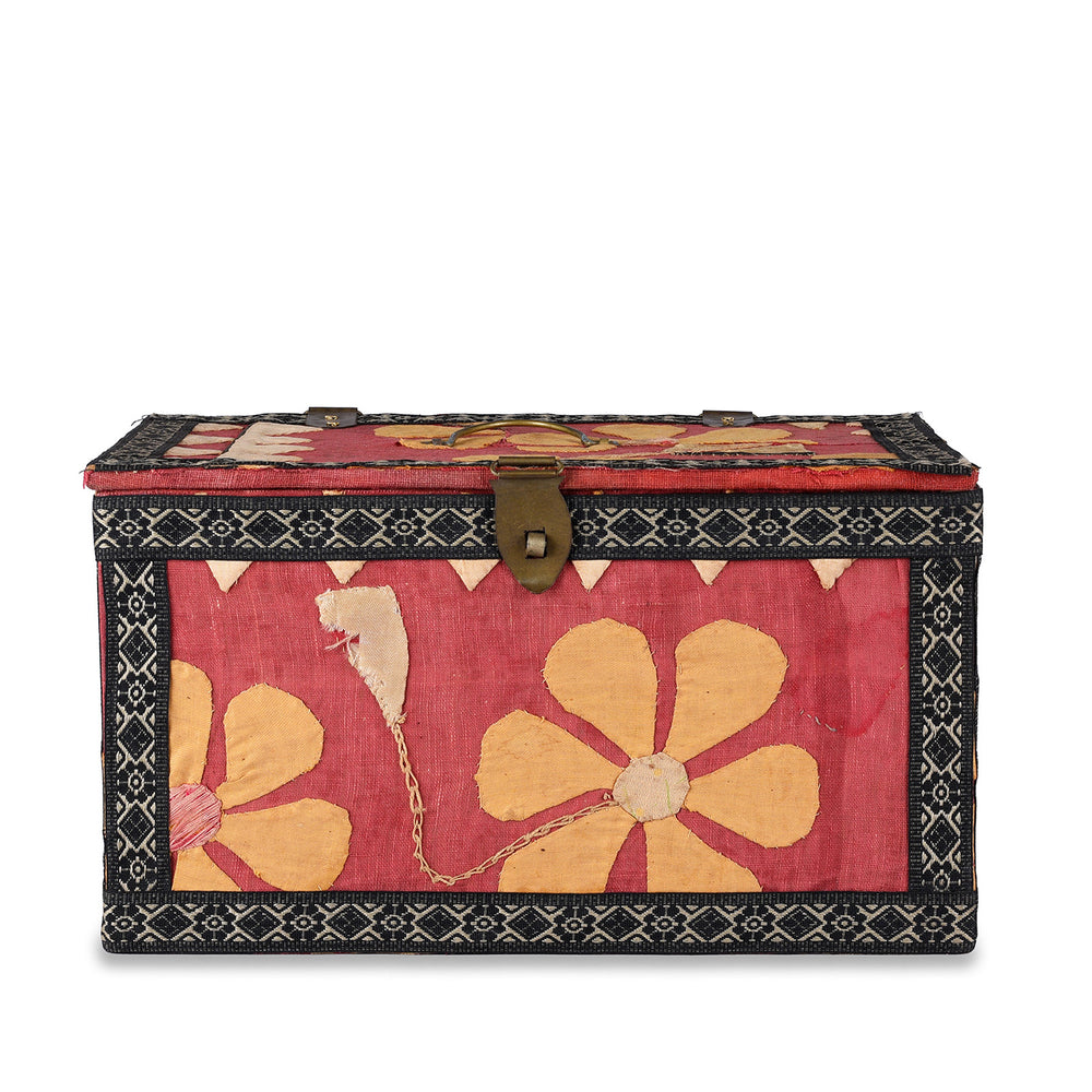 Rajasthani Vintage Sari Textile Storage Box