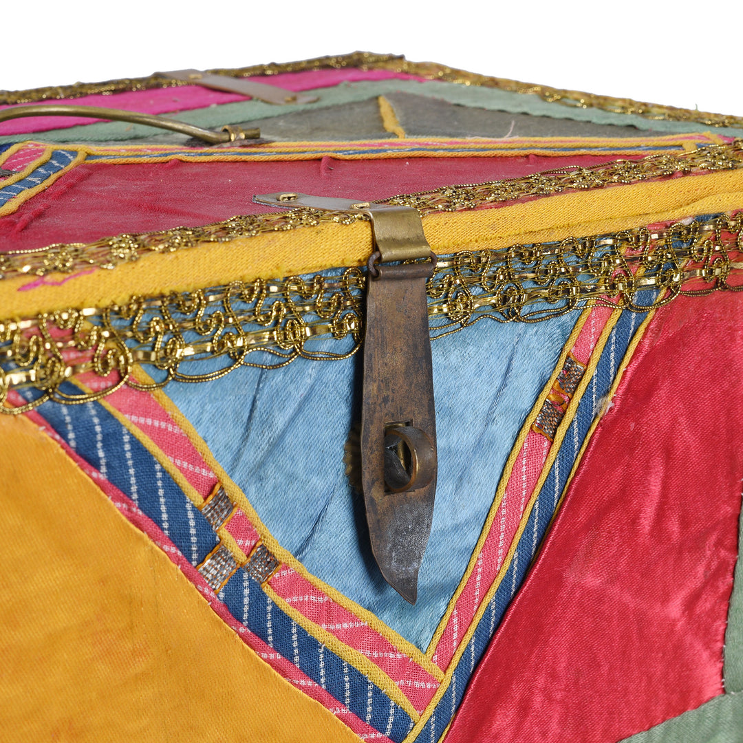 Latch Detail From Rajasthani Vintage Sari Textile Storage Box