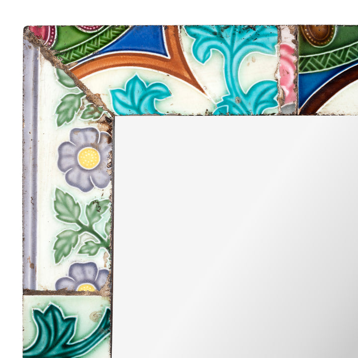 Detail From V2 Art Deco Inspired Mirror Made From 1920s Peranakan Ceramic Tiles