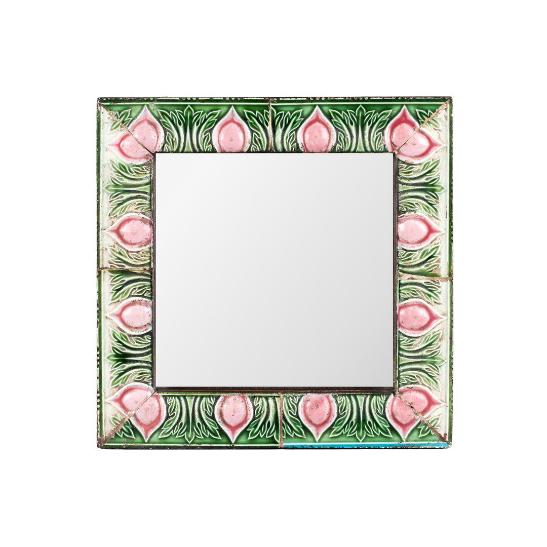 V3 Art Deco Inspired Mirror Made From 1920s Peranakan Ceramic Tiles