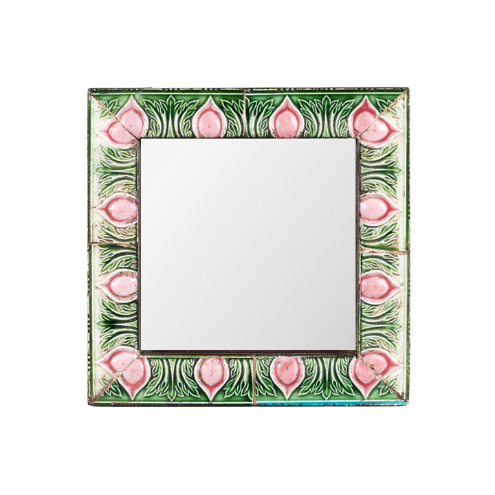 V3 Art Deco Inspired Mirror Made From 1920s Peranakan Ceramic Tiles