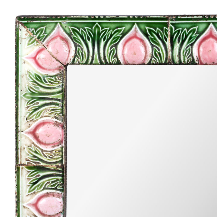 Detail From V3 Art Deco Inspired Mirror Made From 1920s Peranakan Ceramic Tiles