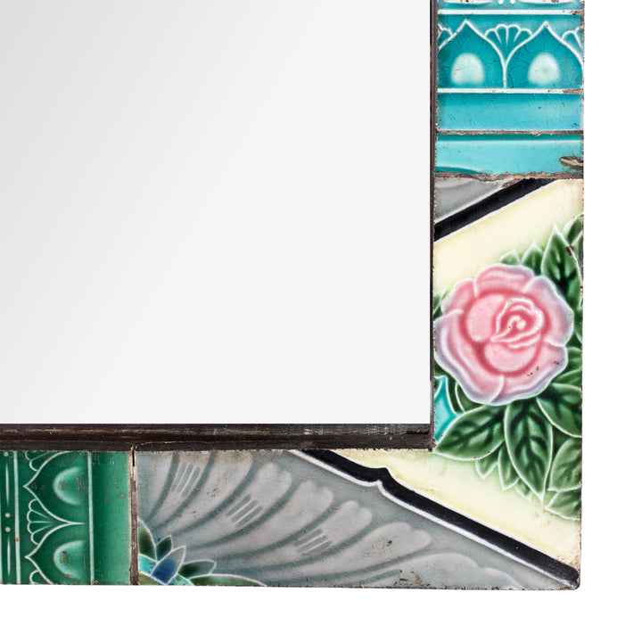 Corner Detail From Mirror Made From Old Japanese Ceramic Tiles