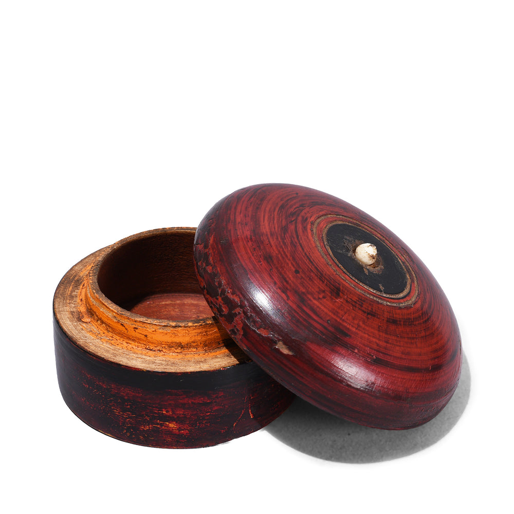 Interior Of Antique Indian Lacquer Pot From Rajasthan