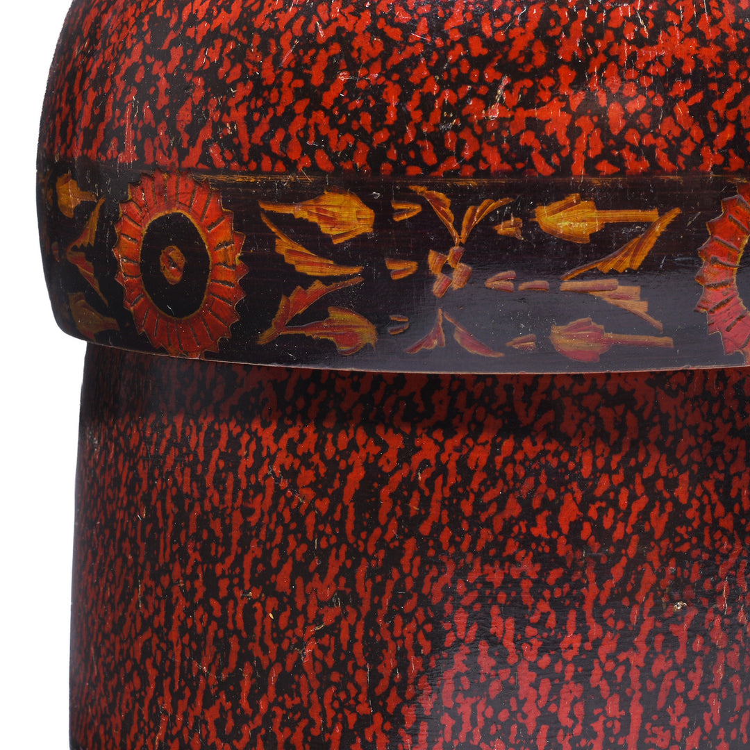 Detail From Antique Indian Lacquer Pot