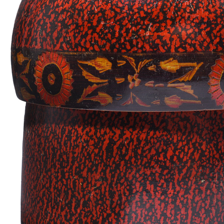 Detail From Antique Indian Lacquer Pot