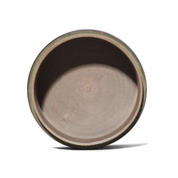 Interior Of Antique Indian Lacquer Pot