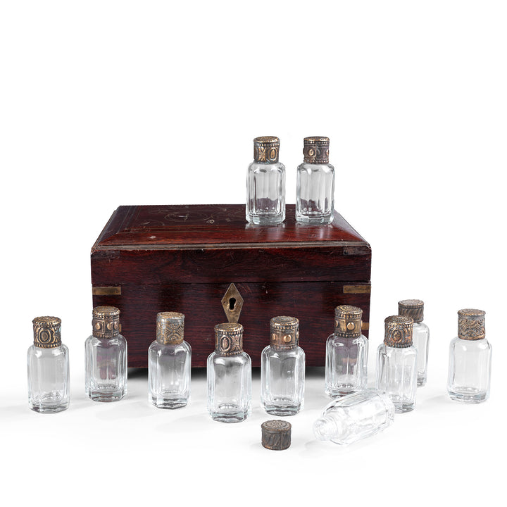 Antique Indian Rosewood Scent Bottle Box | Indigo Antiques