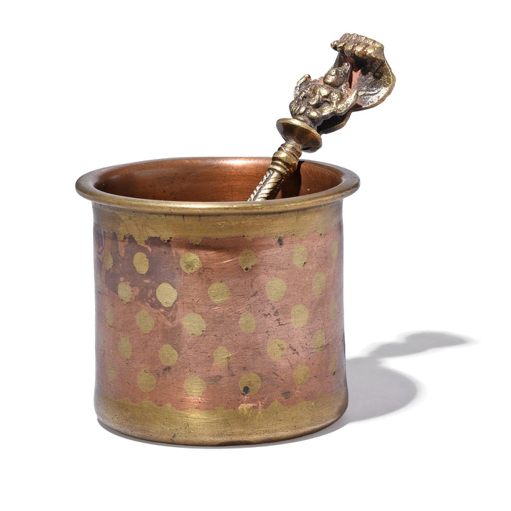 Option 2 Panch Patra Holy Water Pot With Brass Ritual Spoon