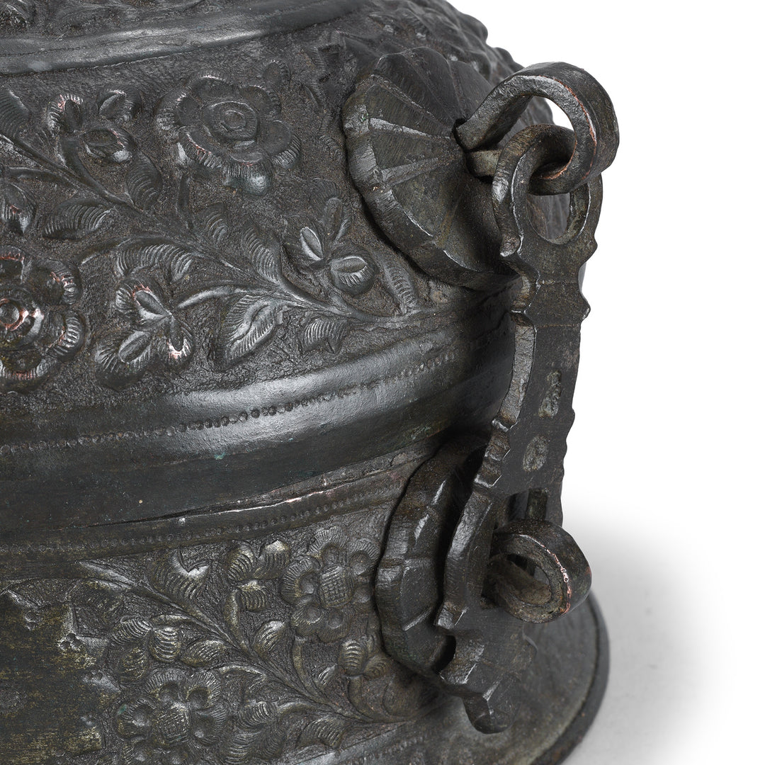 Latch Detail From Antique Indian Tinned Copper Paan Box
