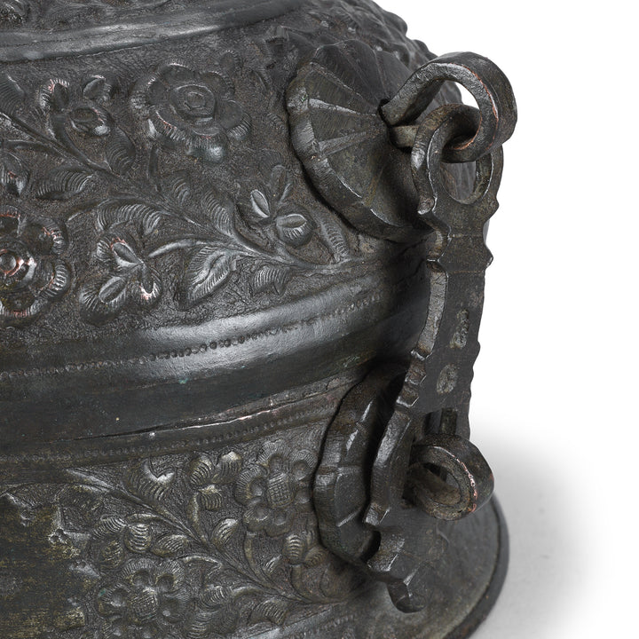 Latch Detail From Antique Indian Tinned Copper Paan Box