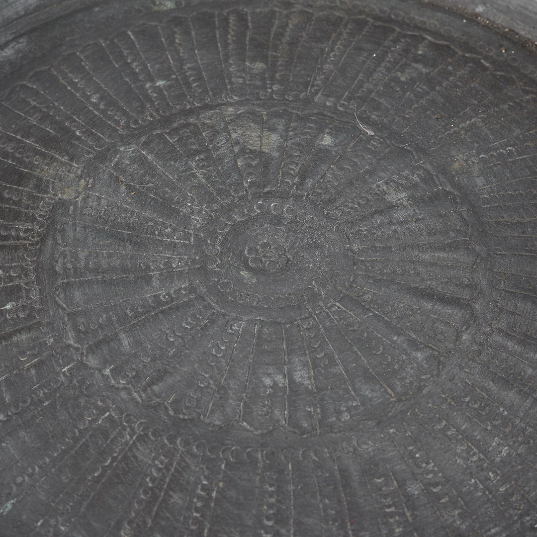 Engraving Detail From Antique Indian Tinned Copper Paan Box