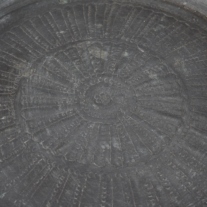 Engraving Detail From Antique Indian Tinned Copper Paan Box