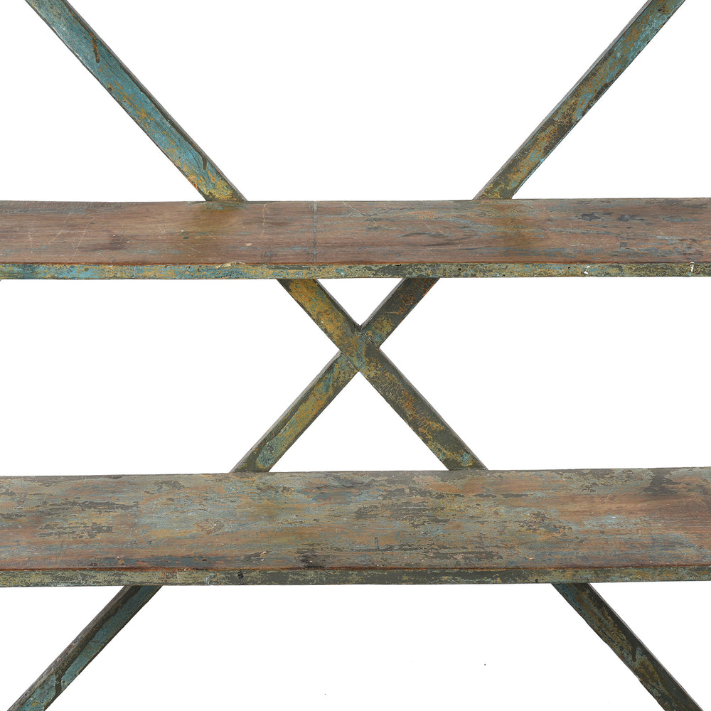 Shelf Detail From Vintage Indian Painted Teak Shelf