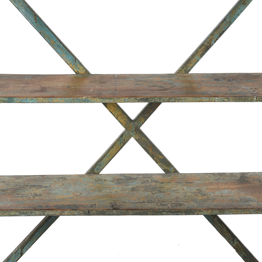 Shelf Detail From Vintage Indian Painted Teak Shelf