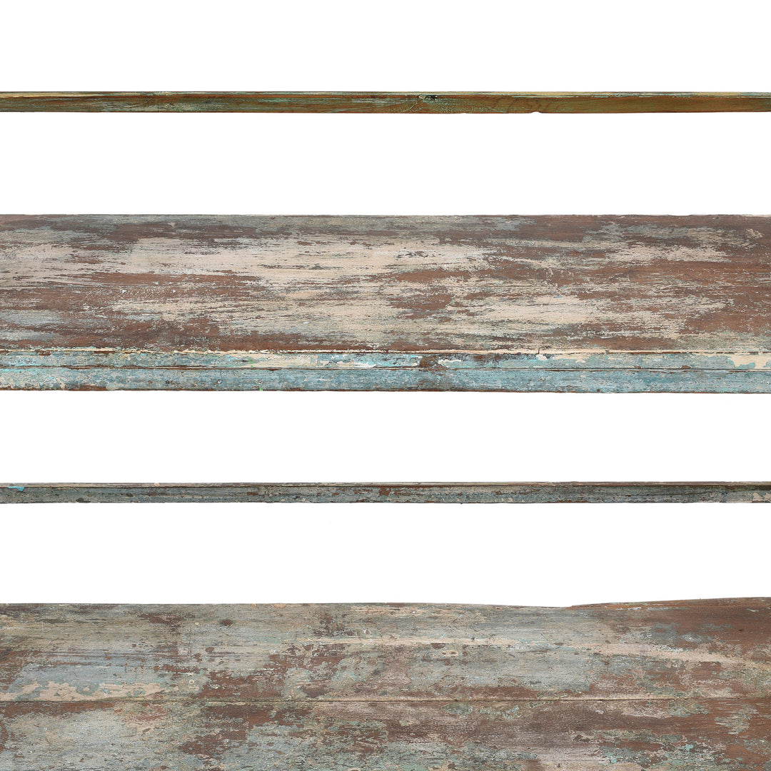 Shelf Detail From Vintage Indian Painted Teak Shelf