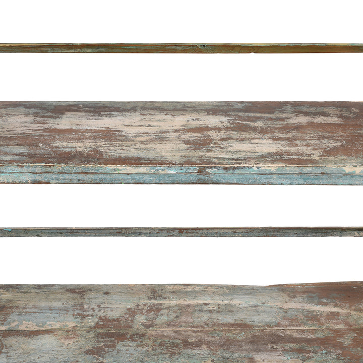Shelf Detail From Vintage Indian Painted Teak Shelf