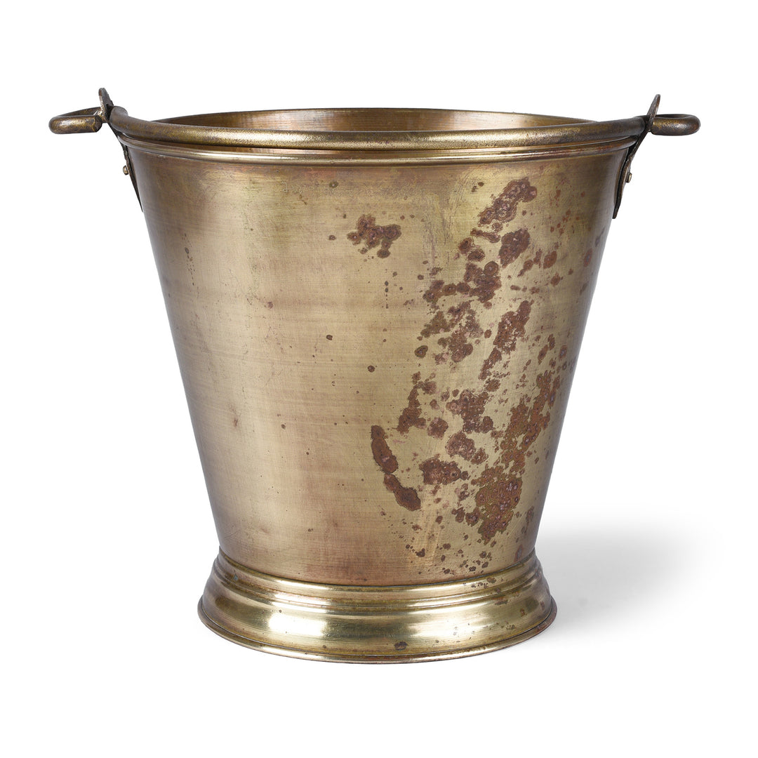 Vintage Indian Spun Brass Temple Bucket | Indigo Antiques