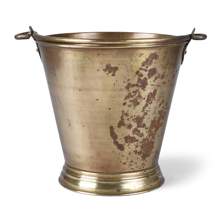 Vintage Indian Spun Brass Temple Bucket | Indigo Antiques
