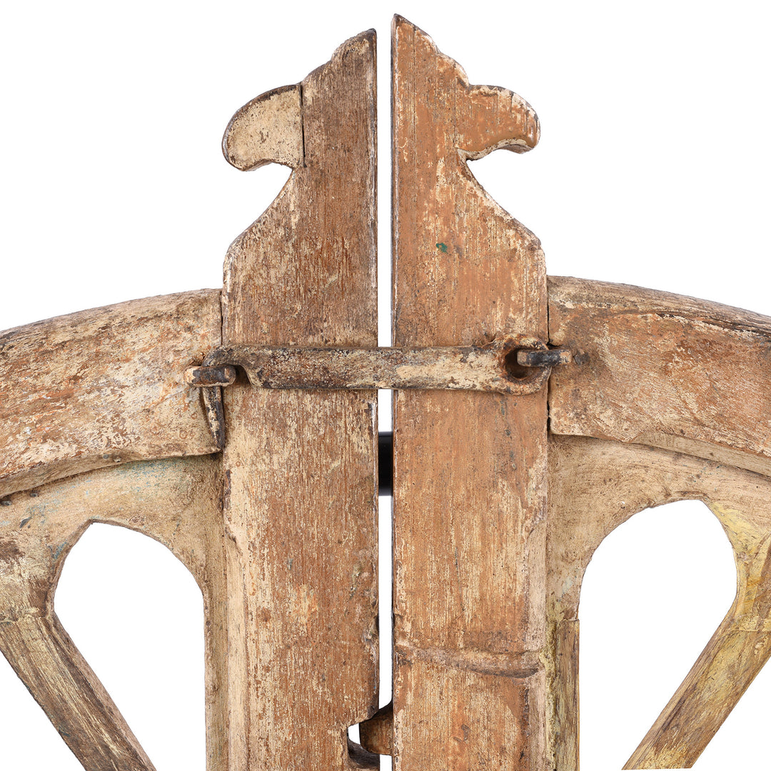 Latch Detail From Antique Indian Painted Dog Gate | Indigo Antiques