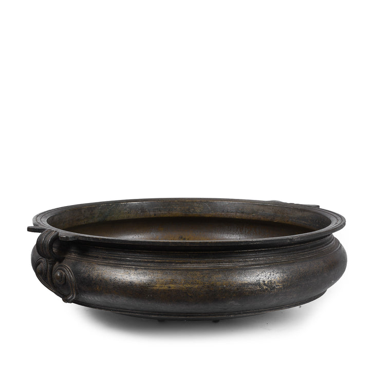 Antique Indian Bronze Urli Festival Cooking Vessel From South India - 19th Century