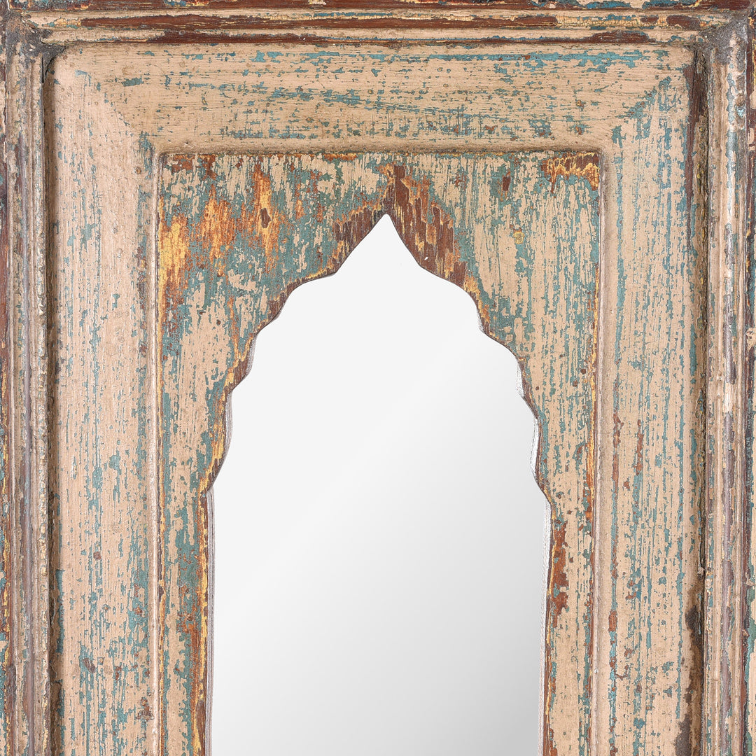 Mihrab Detail From Indian Mihrab Mirror Made From Old Teak | Indigo Antiques