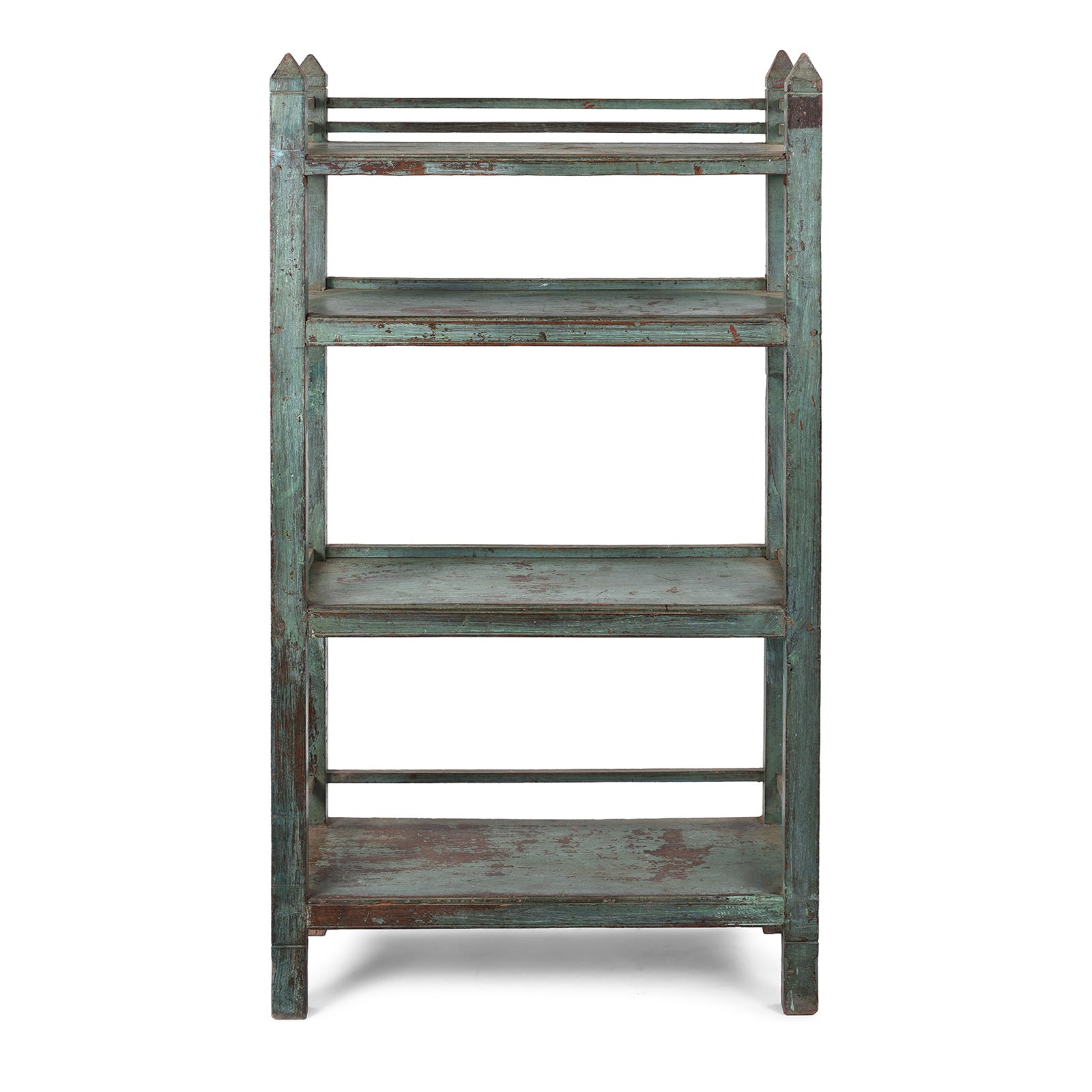 Vintage Indian Shelf with Blue Paint Finish