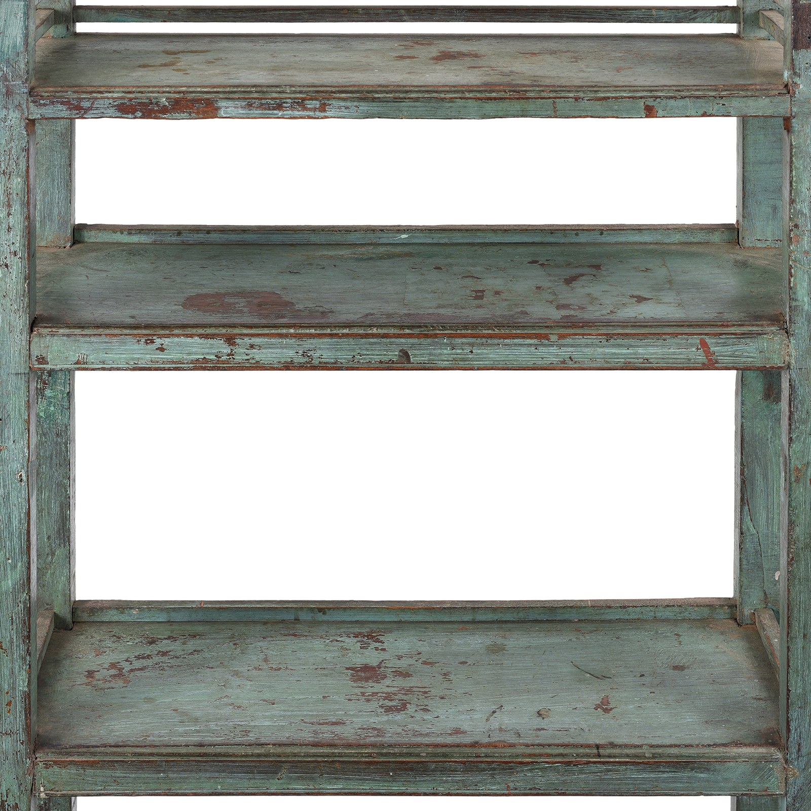Shelf Detail From Vintage Indian Shelf with Blue Paint Finish