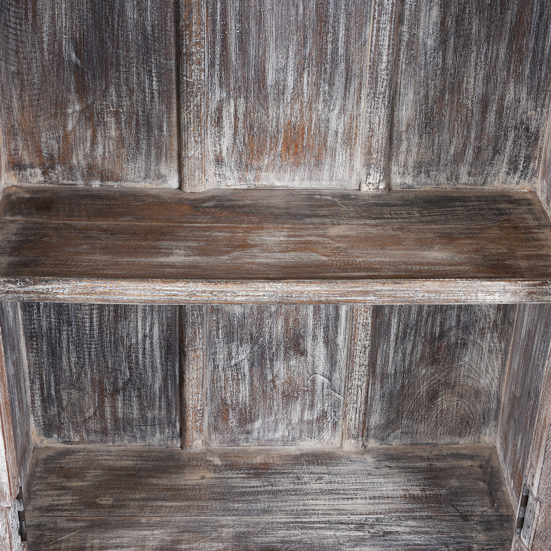 Interior Detail From Painted Indian Louvre Cabinet Made From Reclaimed Teak | Indigo Antiques