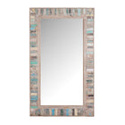 Painted Mirror Made From Reclaimed Teak
