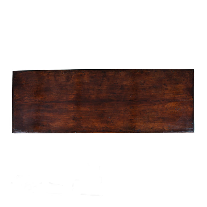 Top Down VIew Of Bohra Takhat From Gujarat With Turned Lacquered Legs And Three Drawers 19th Century